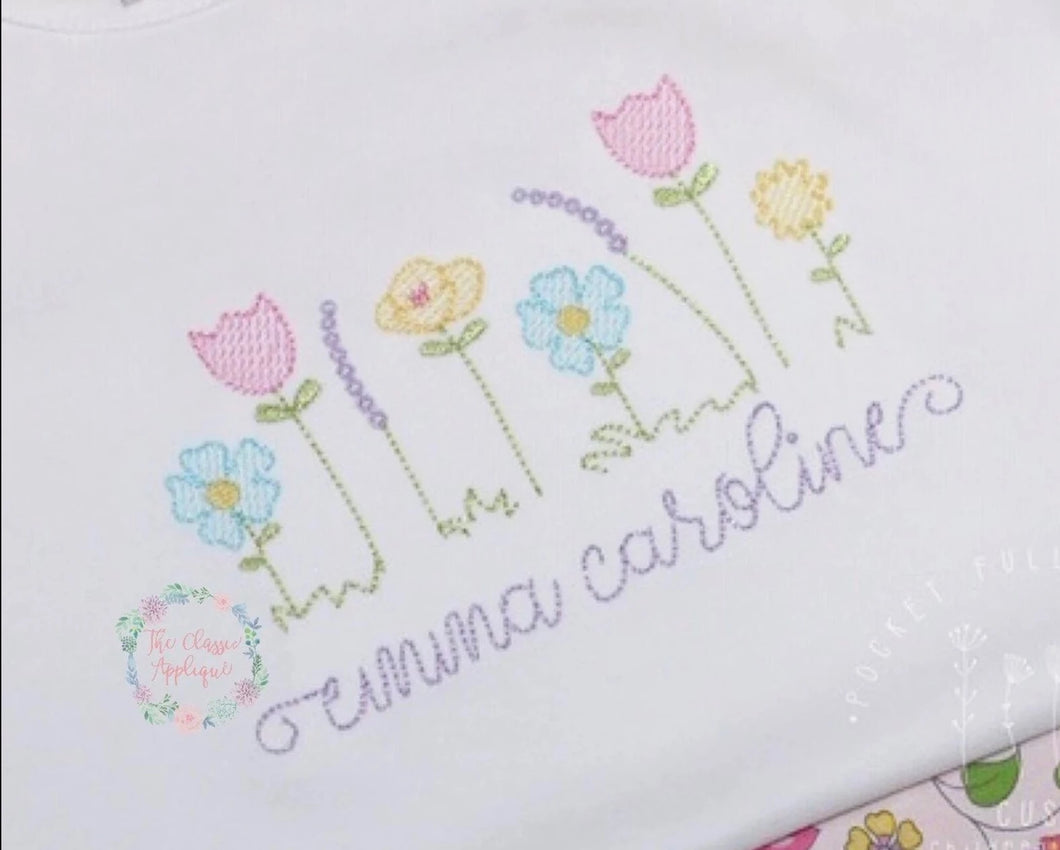 Spring Flowers Embroidery